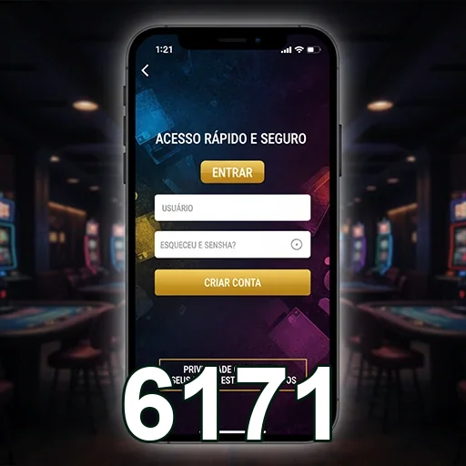 Tela do 6171 com acesso rápido e opções de login.