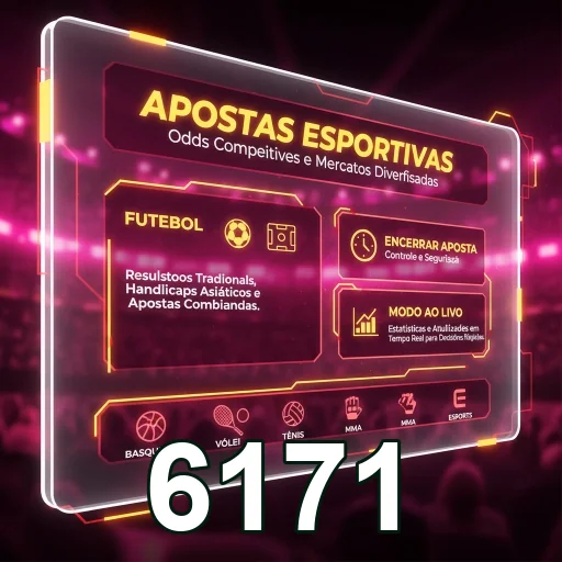Tela de apostas esportivas do site 6171 com informações e opções.