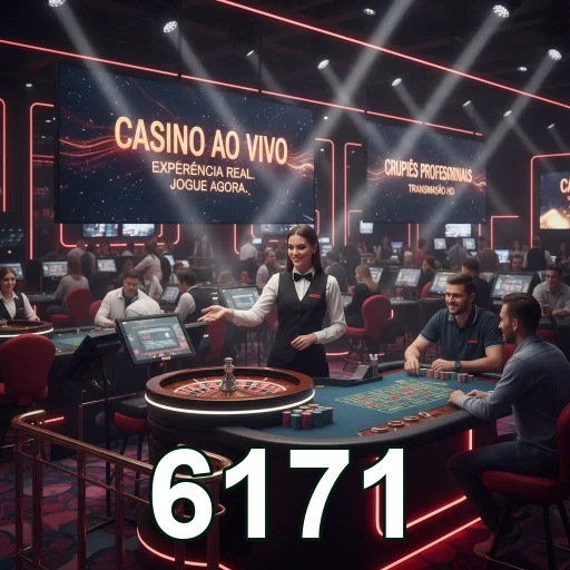 Atendente em cassino ao vivo no site 6171.