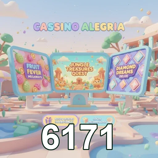 Plataforma do aplicativo 6171 com jogos como Fruit Fever.