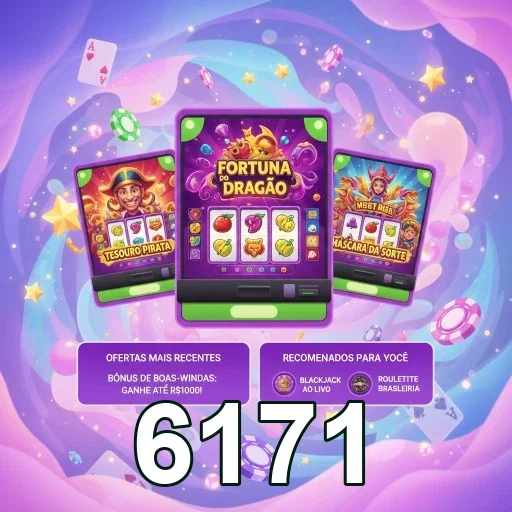 Tela de jogos VIP do 6171 com caça-níqueis e mesas ao vivo.
