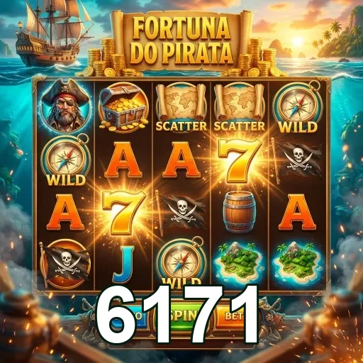 Slots VIP do 6171, destacando o jogo Fortuna do Pirata.