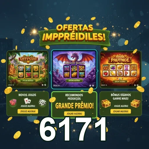 Imagem da plataforma 6171 destacando ofertas para jogadores VIP.
