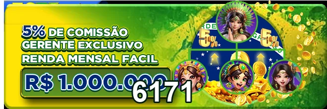 Imagem de promoção destacando prêmios em slots no site 6171.