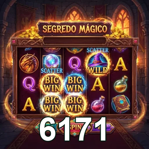 Slot Segredo Mágico no site 6171, destacando ganhos grandes.