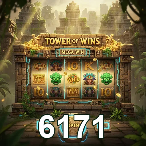 Tela do jogo Tower of Wins mostrando vitória no 6171.